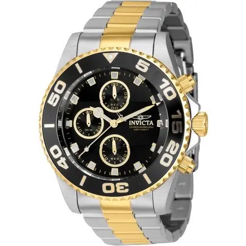 Men`s 43407 Pro Diver Quartz Chronograph Black Dial Watch by Invicta