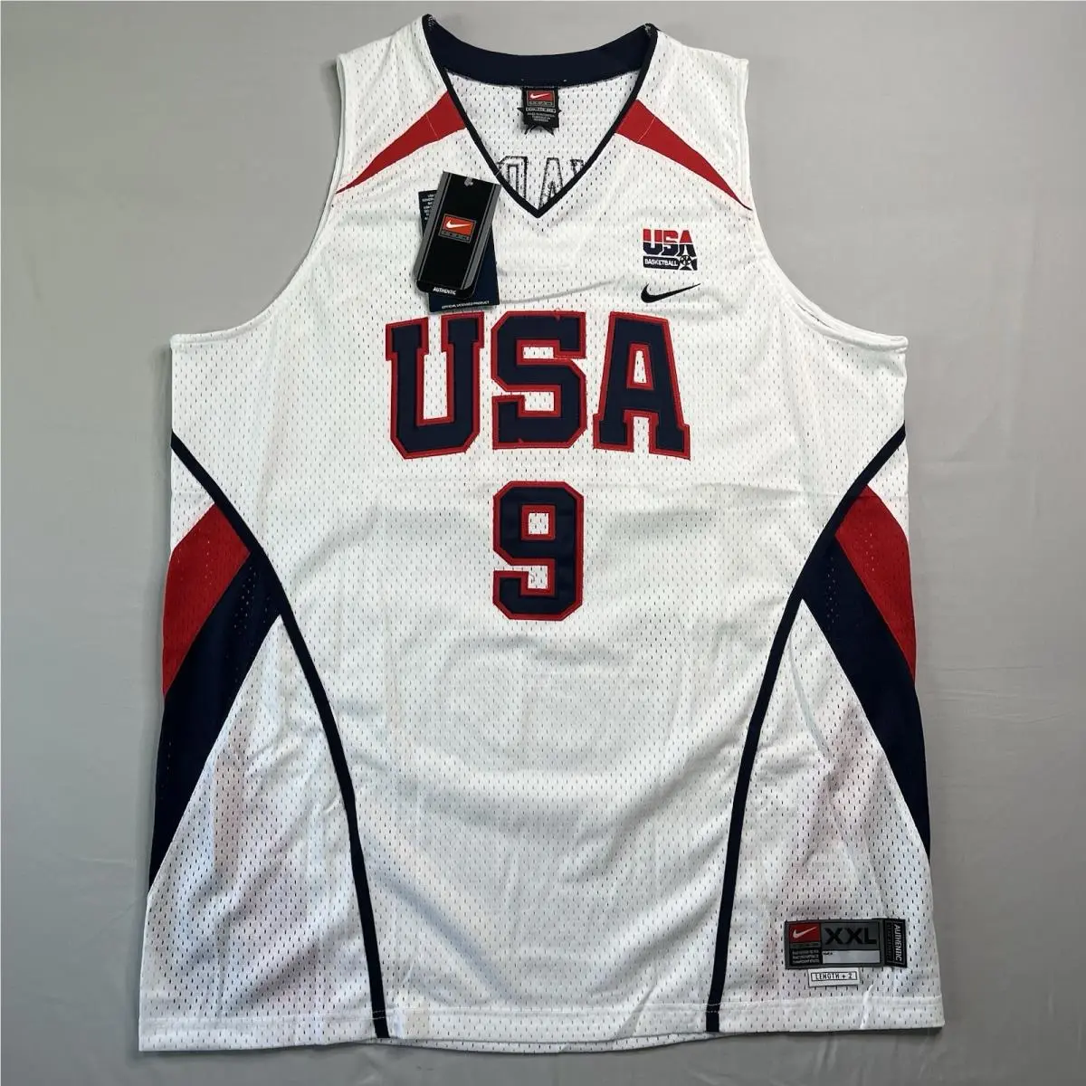 Vtg Nike Team Usa Dwyane Wade Jersey Mens 2X-Large +2 White Olympics 9 Nba Nos