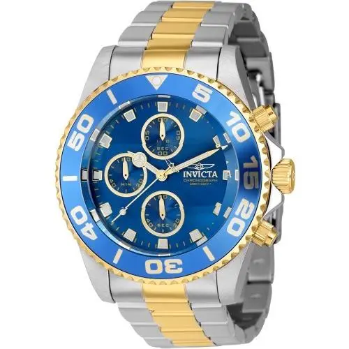 Men`s 43408 Pro Diver Quartz Chronograph Blue Dial Watch by Invicta