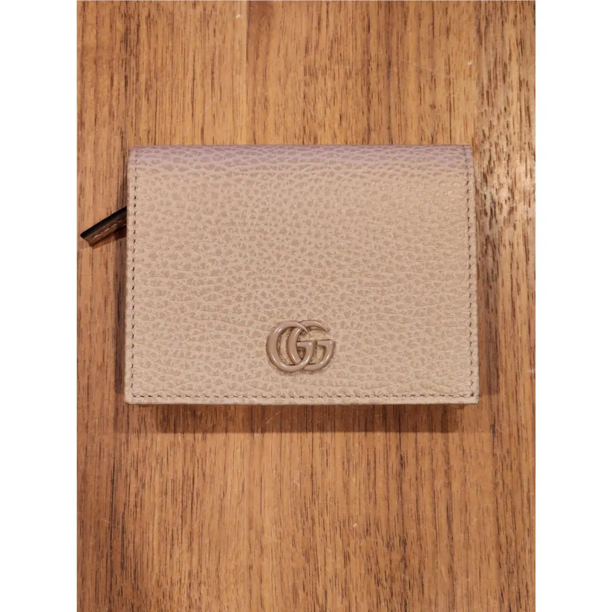 Gucci Marmont GG Women`s Leather Wallet Beige/pink