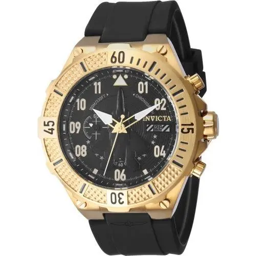 Invicta Men`s 39889 Aviator Quartz Multifunction Black Dial Watch