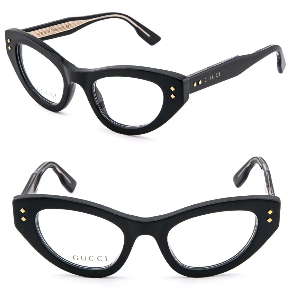 Gucci Gg1083O 1083 Crystal Black Diamond Unisex Optical Frame Eyeglasses 001