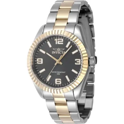 Invicta Men`s 47468 Specialty Quartz 3 Hand Green Gold Black Dial Watch