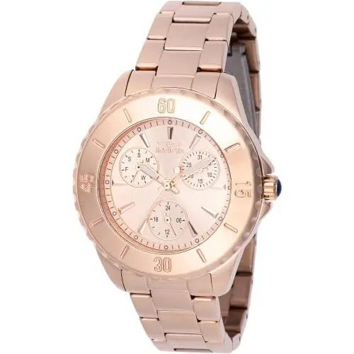 Women`s 48403 Angel Quartz Chronograph Rose Gold Dial Watch by Invicta