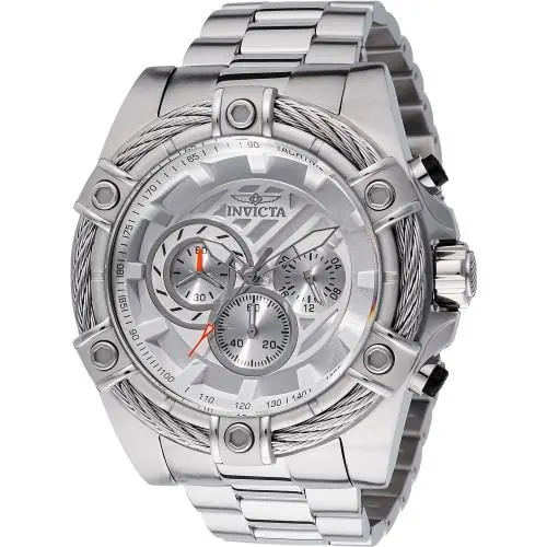 Men`s 48864 Bolt Quartz Chronograph Silver Dial Watch by Invicta