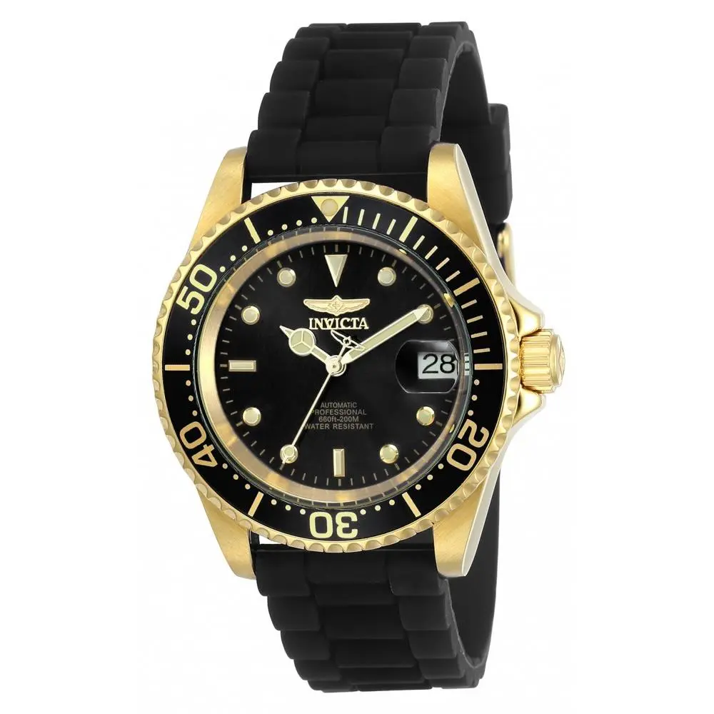 Men`s 23681 Pro Diver Automatic 3 Hand Black Dial Watch by Invicta