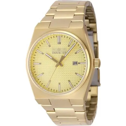 Invicta Men`s 48398 Speedway Quartz 3 Hand Gold Dial Watch