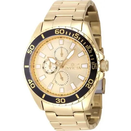 Invicta Men`s 47577 Pro Diver Quartz Chronograph Gold Dial Watch