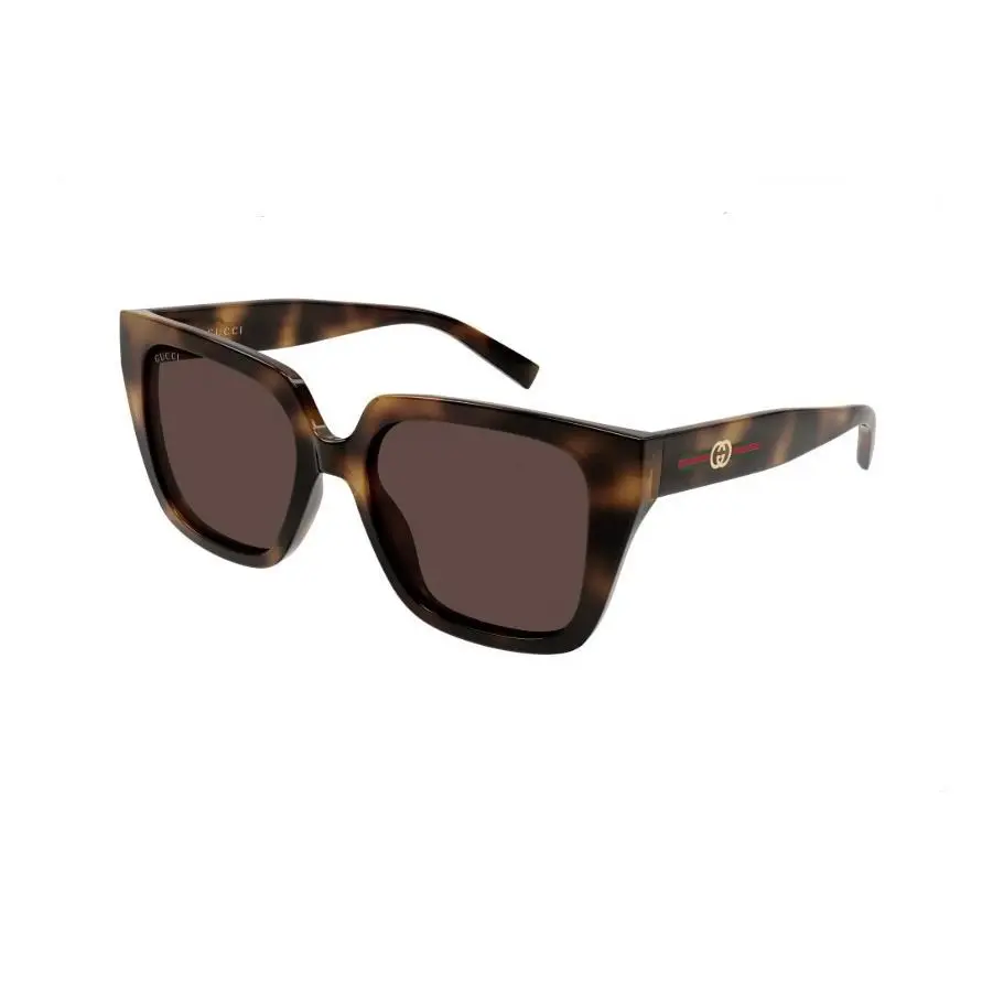 Women`s Havana Brown Square Sunglasses GG2102S 002 by Gucci