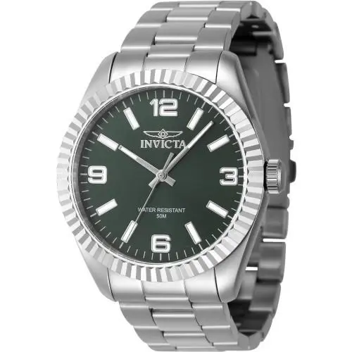 Invicta Men`s 47450 Specialty Quartz 3 Hand Green Dial Watch