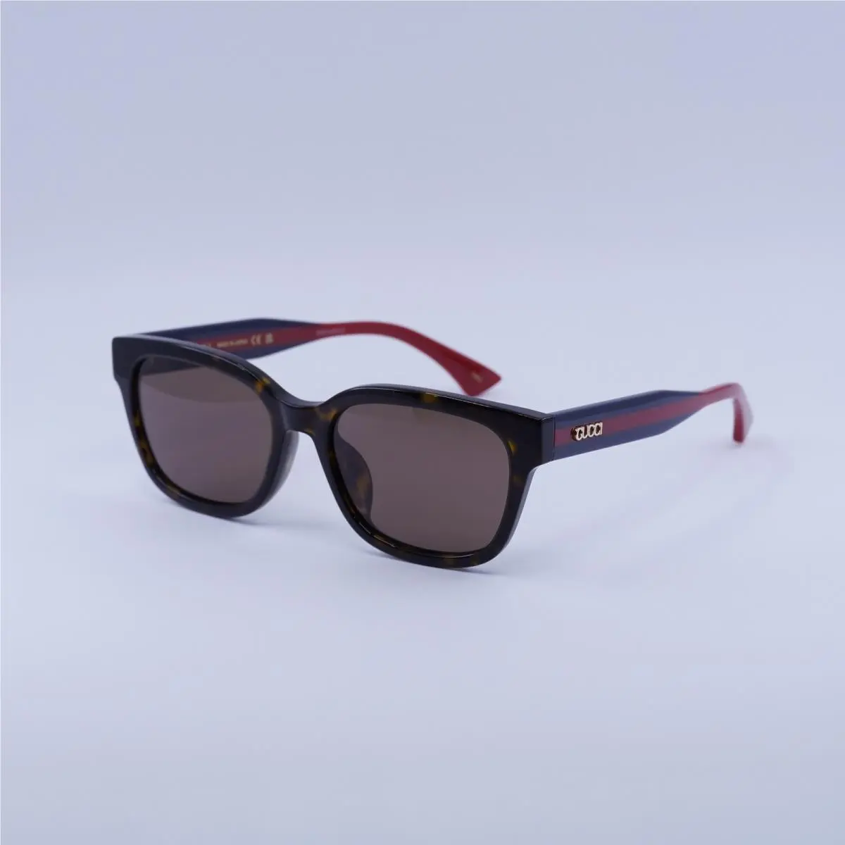 GG1872SK 002 Dark Havana/blue/red/brown 56-18-145 Sunglasses by Gucci