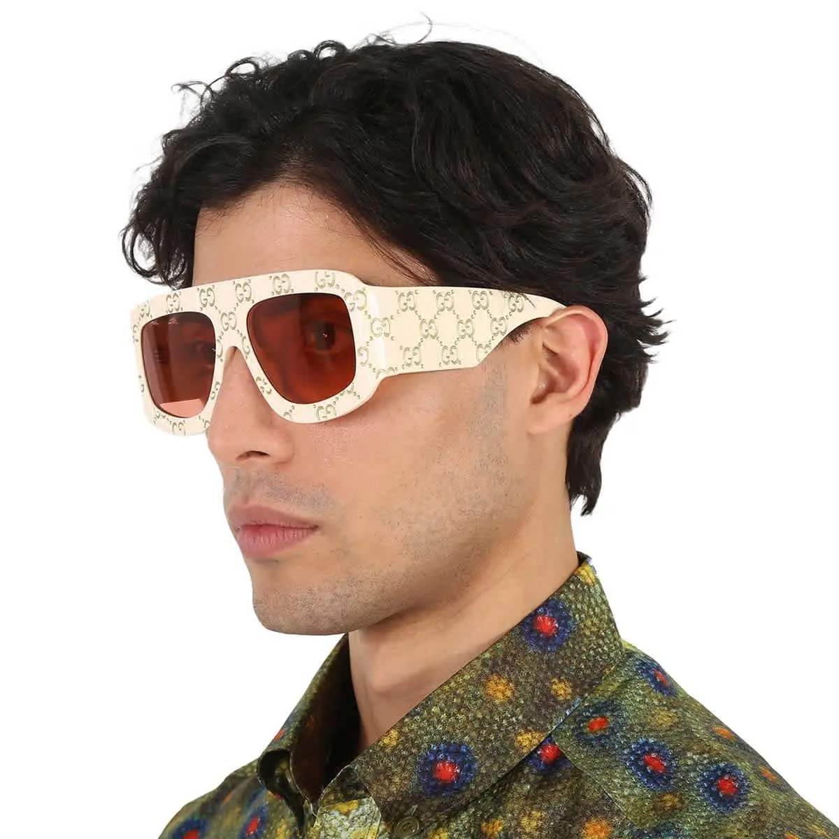 Orange Mask Men`s Sunglasses GG0983S 001 59 GG0983S 001 59 by Gucci