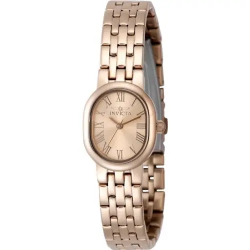 Invicta Women`s 48141 Angel Quartz 3 Hand Rose Gold Dial Watch