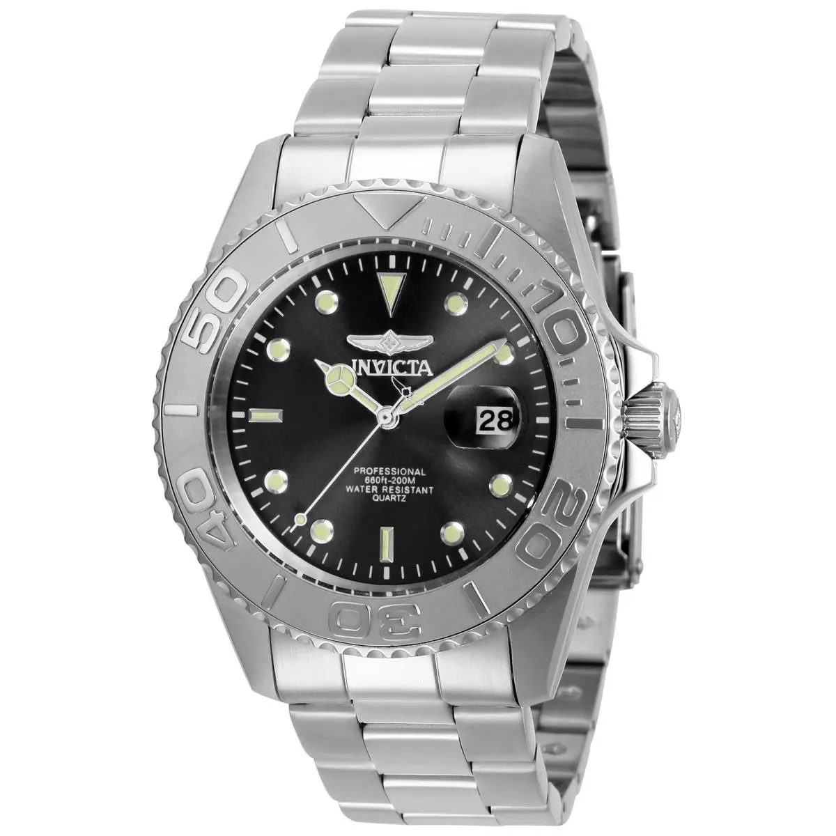 Invicta Men`s 29944 Pro Diver Quartz 3 Hand Black Dial Watch