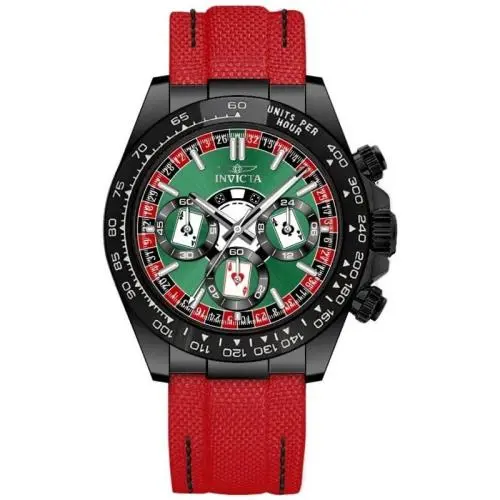 Invicta Men`s 50518 Speedway Quartz VD54 Green Red Black Dial Watch