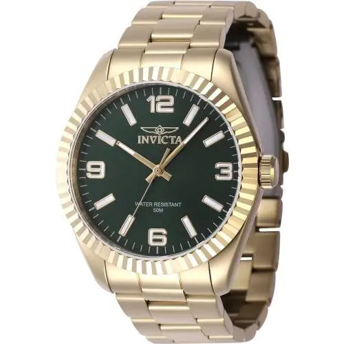 Invicta Men`s 47459 Specialty Quartz 3 Hand Green Dial Watch