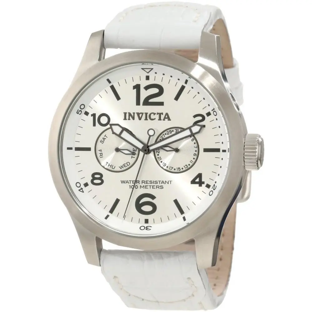 Invicta Men`s 12170 Specialty Quartz 3 Hand Silver Dial Watch