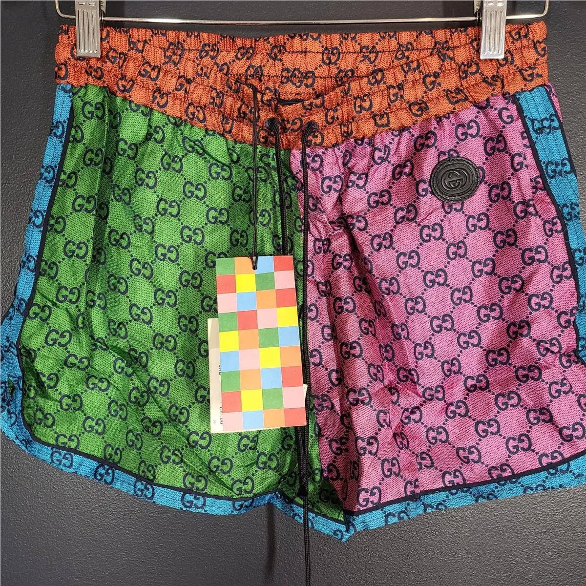 GG Women`s Canvas G Silk Twill Printed Shorts 660429 Multicolor Sz S by Gucci