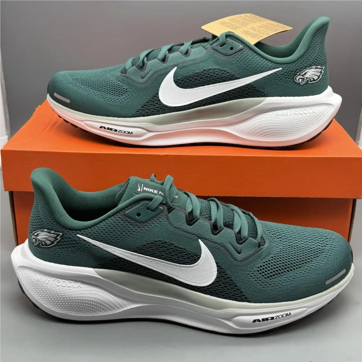 Nike Air Zoom Pegasus 41 Philadelphia Eagles Mens 9 Running Shoes Green White