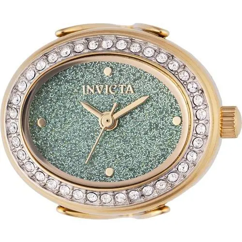 Women`s 49602 Mini Quartz 2 Hand Green Dial Ring Watch by Invicta