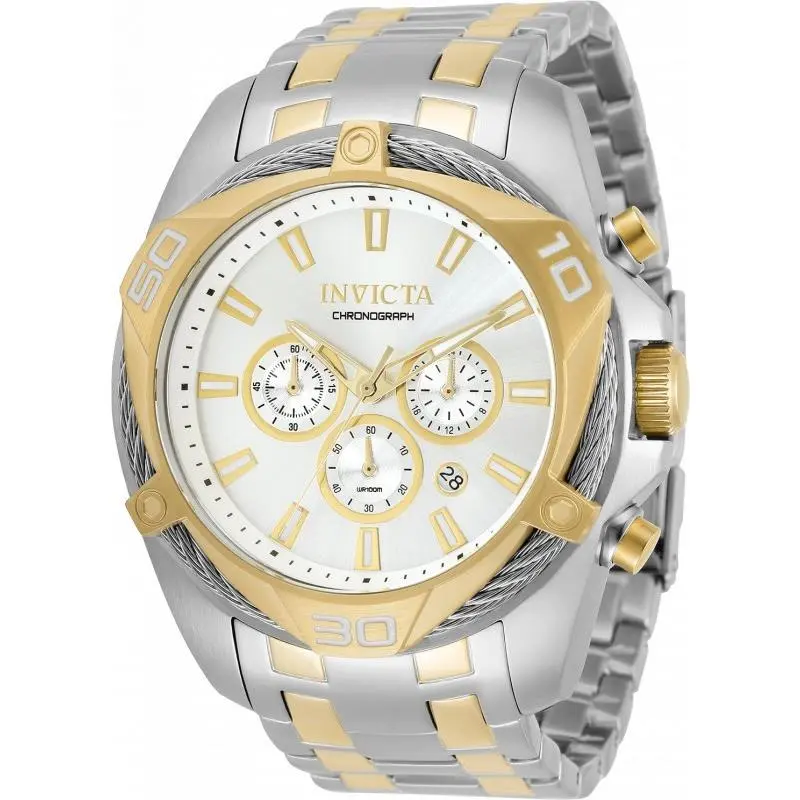 Men`s 34126 Bolt Quartz Chronograph Silver Dial Watch by Invicta