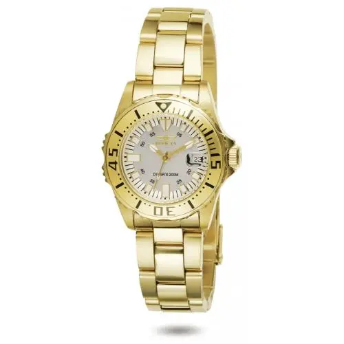 Invicta Women`s 2963 Pro Diver Quartz 3 Hand Champagne Dial Watch