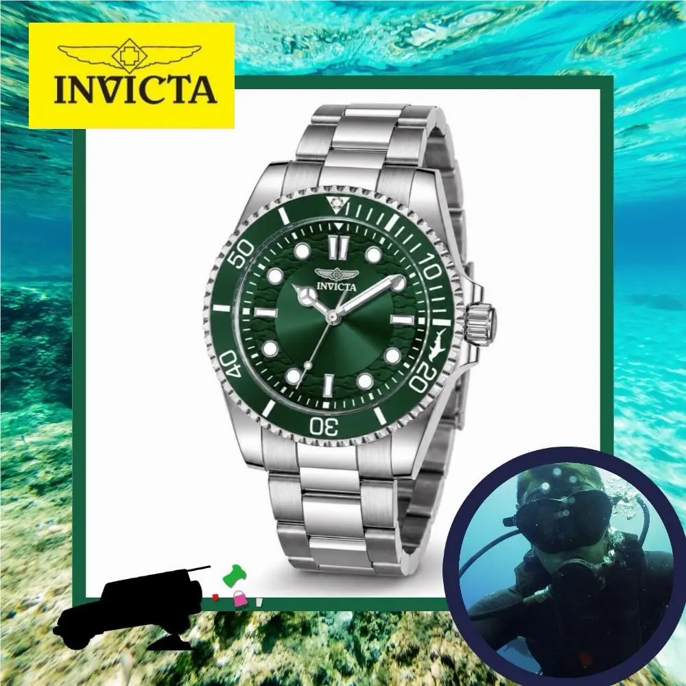 Invicta 50815 Pro Diver Men’s Watch Emerald Green/steel 43mm 100M