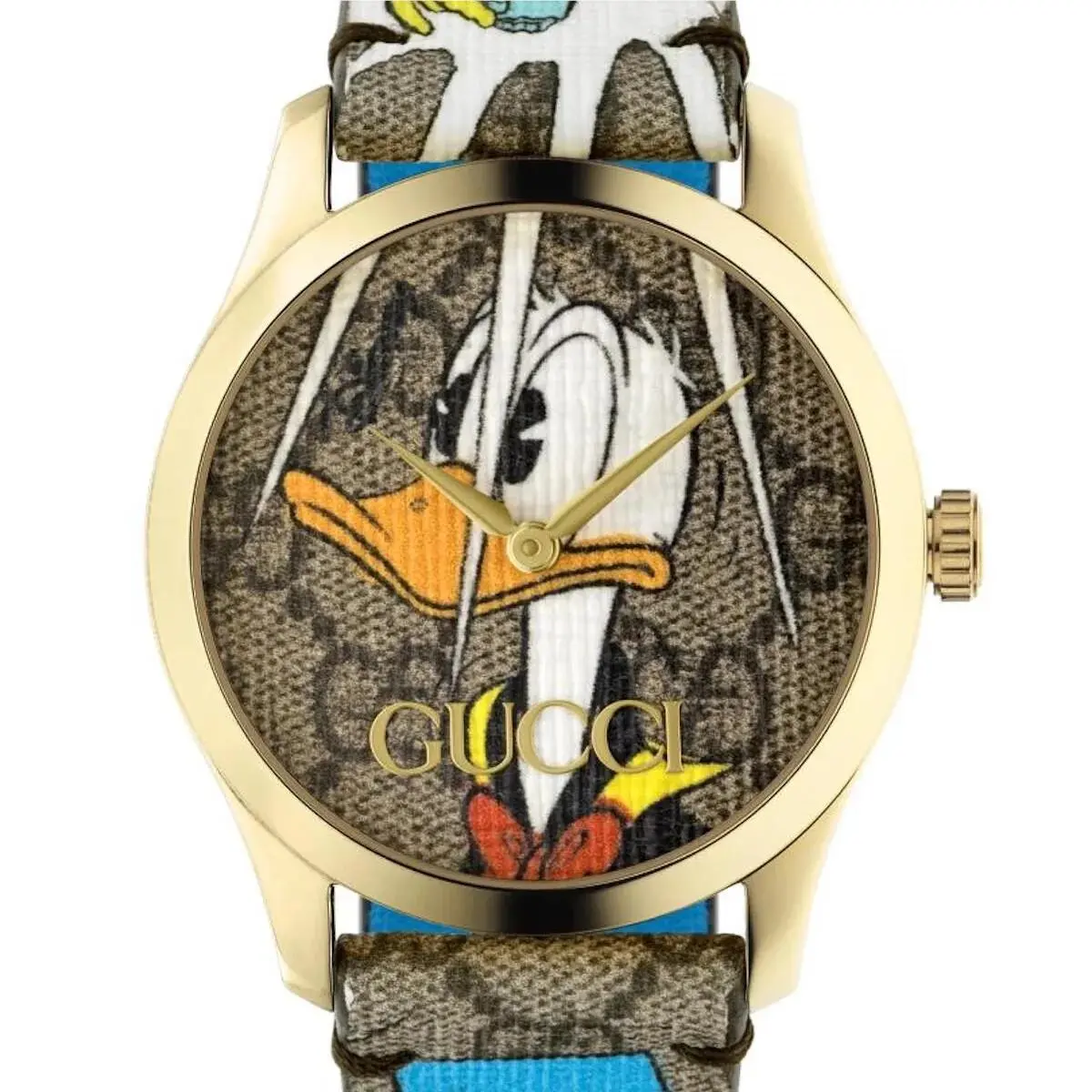 Gucci G-timeless YA1264167 Donald Duck Watch – 38mm Gold Pvd