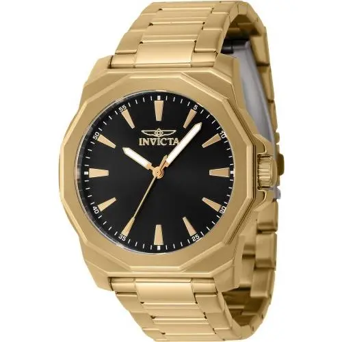 Invicta Men`s 46839 Speedway Quartz 3 Hand Black Dial Watch
