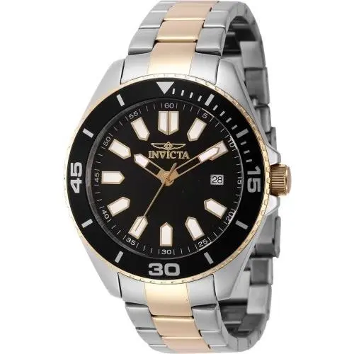 Invicta Men`s 46319 Pro Diver Quartz 3 Hand Black Dial Watch