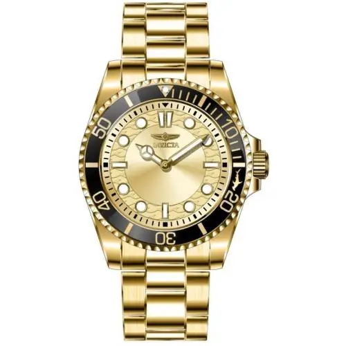 Men`s 49700 Pro Diver Quartz PC20S Gold Dial Watch by Invicta