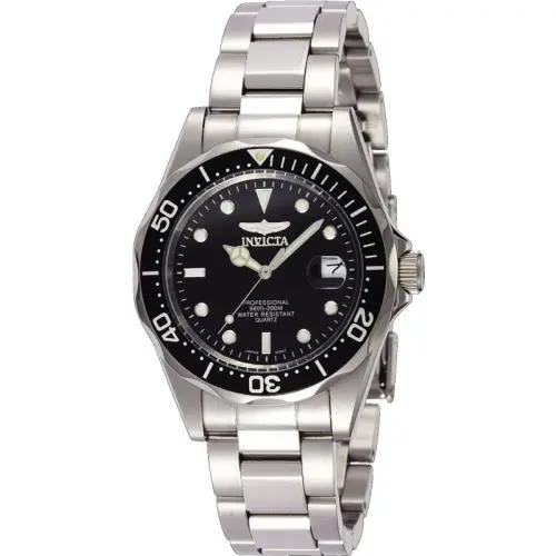 Invicta Men`s 8932 Pro Diver Quartz 3 Hand Black Dial Watch