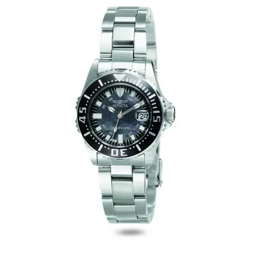 Women`s 2959 Pro Diver Quartz 3 Hand Black Dial Watch by Invicta