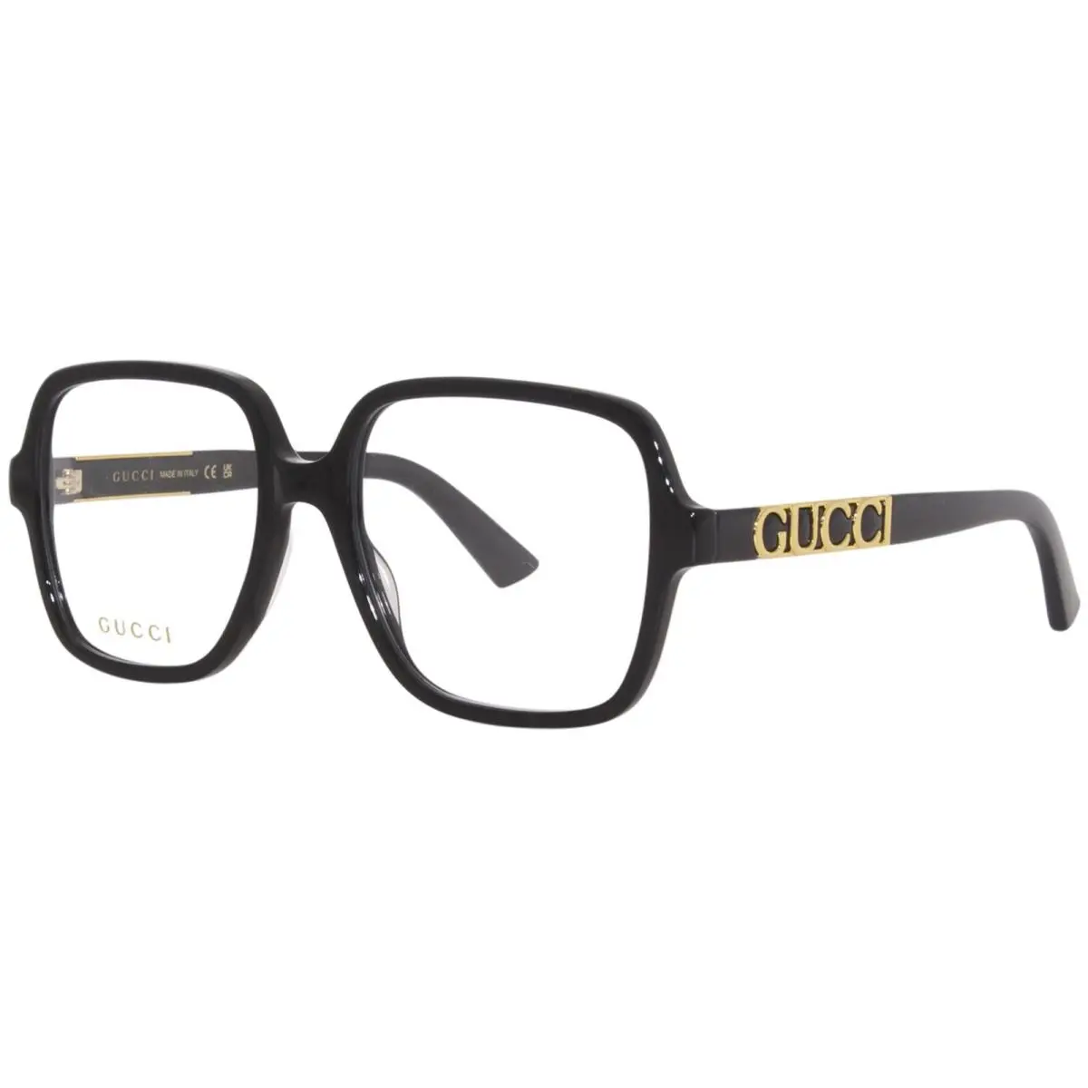 Gucci GG1193O 001 Eyeglasses Frame Women`s Black Full Rim Square Shape 56mm