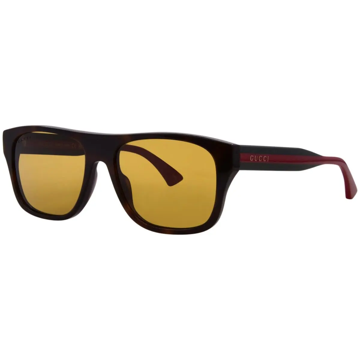 GG2119S 002 Sunglasses Men`s Havana/brown Lenses Square Shape 56mm by Gucci