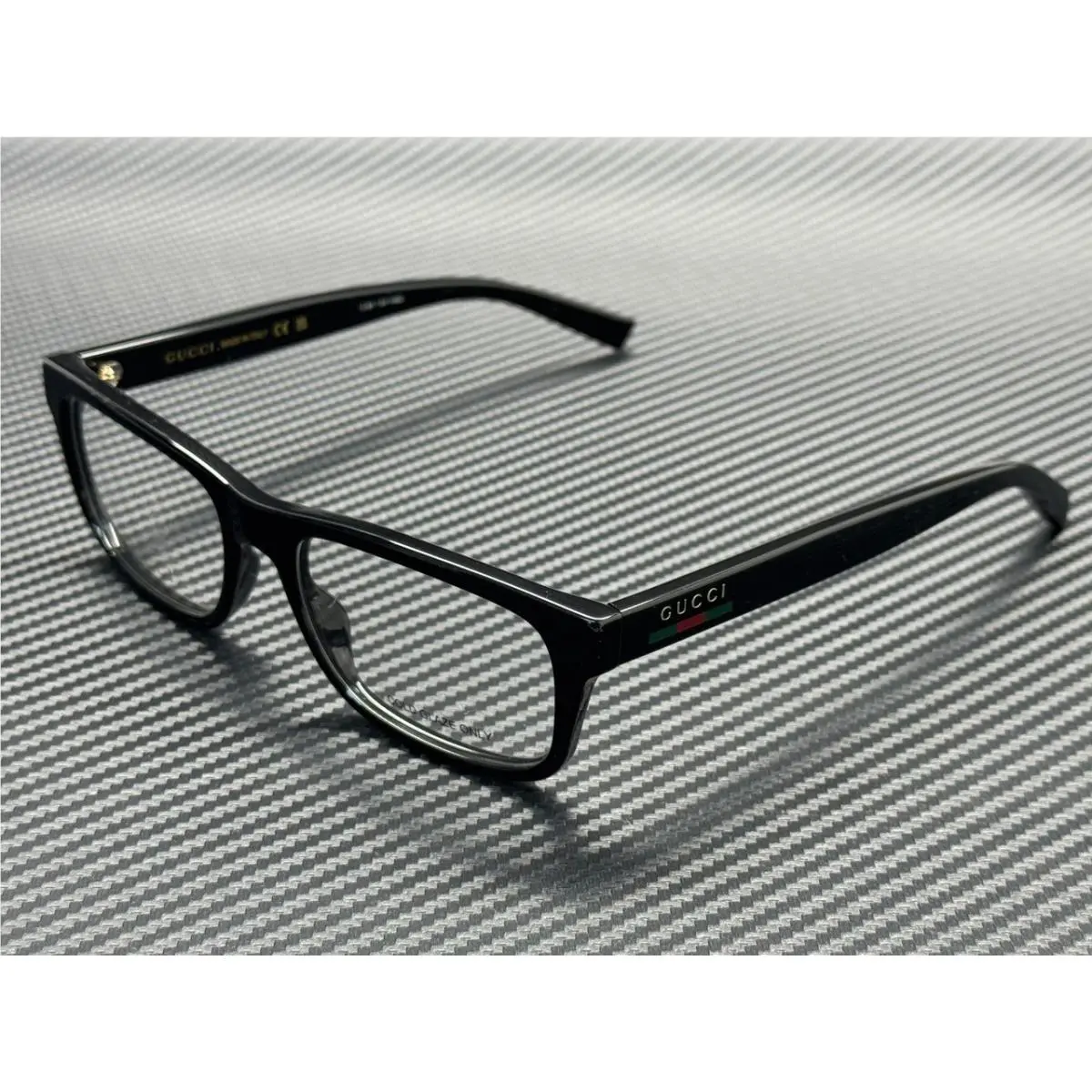 GG1858O 001 Black Men`s 56 mm Medium Eyeglasses by Gucci