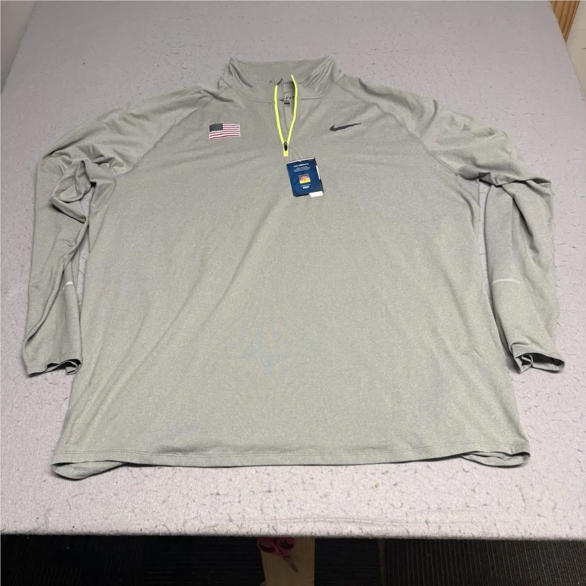 Nike Dri-fit Usa Olympic Team 1/4 Zip Pullover 3XL White Neon Zip 502490-100