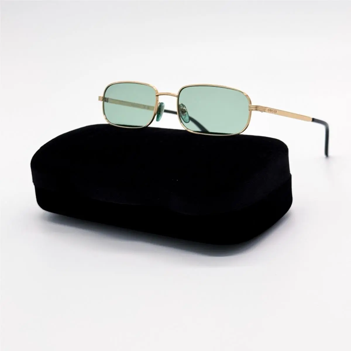 Gold Green Square Unisex Sunglasses GG1457S 005 by Gucci