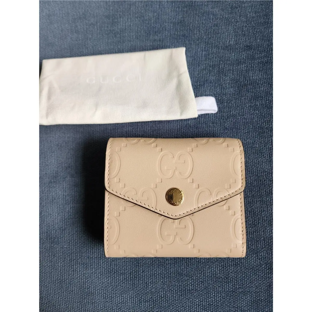 Gucci GG Wallet Women`s Leather Wallet Rose Beige