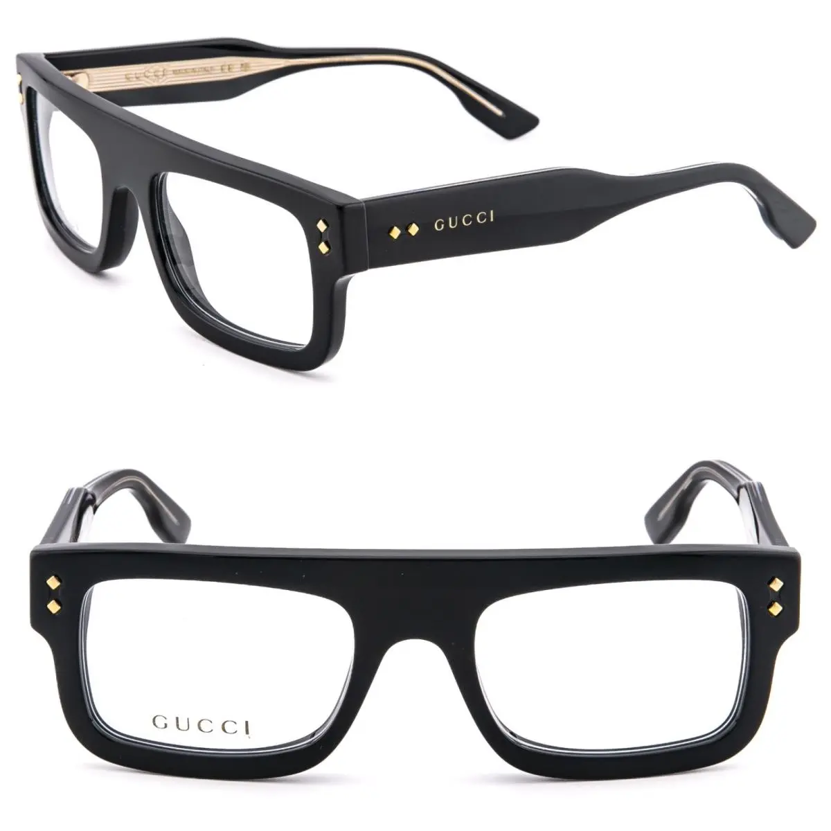 Gg1085O 1085 Crystal Black Diamond Unisex Optical Frame Eyeglasses 001 by Gucci