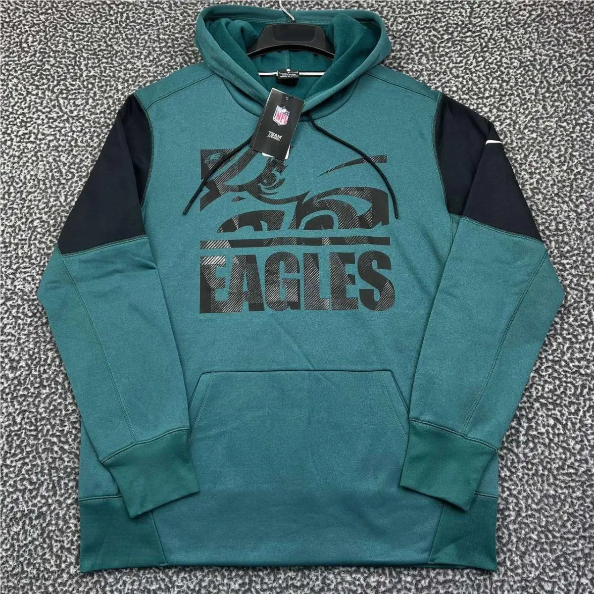 Nike Dri-fit Hoodie Men Large Philadelphia Eagles Nfl Long Sleeve Pullover L
