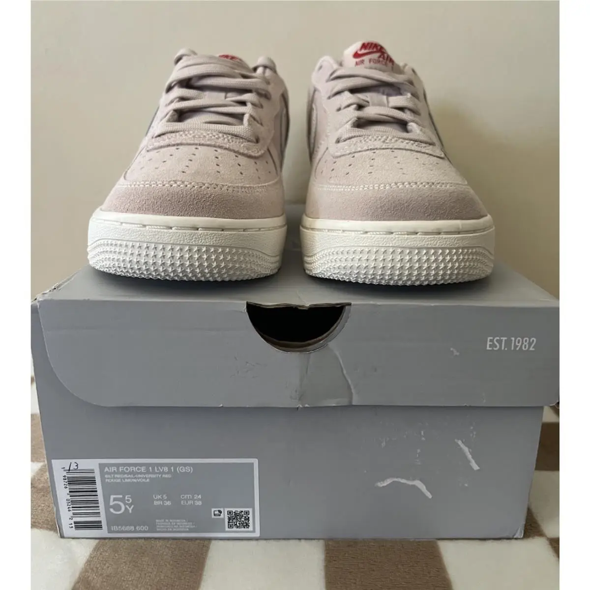 Nike shoes - Nike Air Force 1 LV8 - 1B5688 600 - Silt Red/Sail/University Red 10