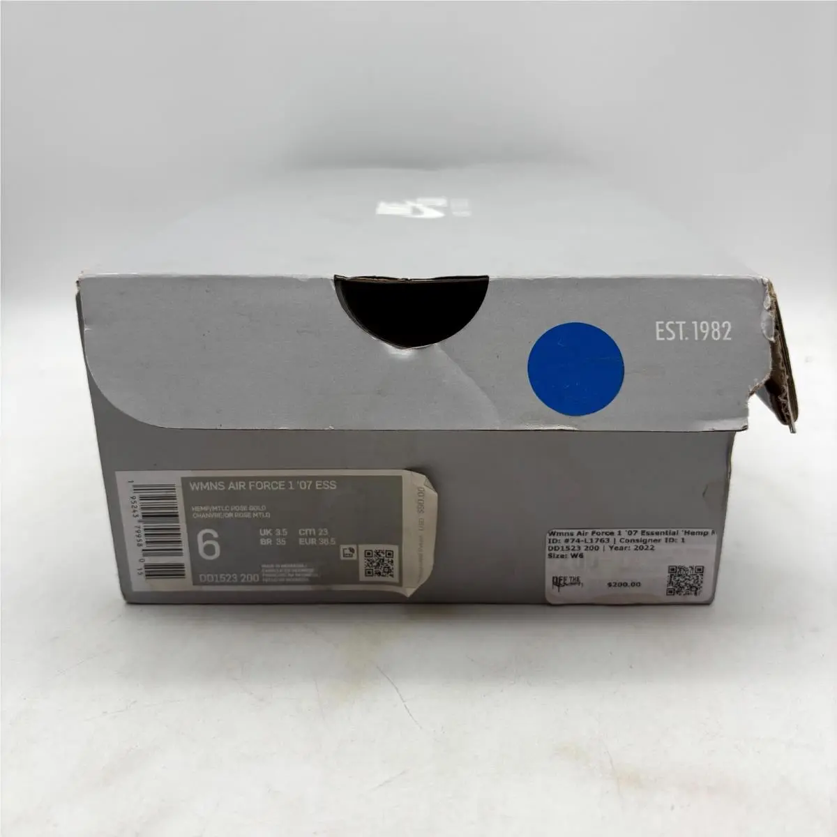 Nike shoes - Nike Air Force 1 `07 DD1523-200 - DD1523-200 - Hemp Rose Gold (UPC: 195243799580) 6