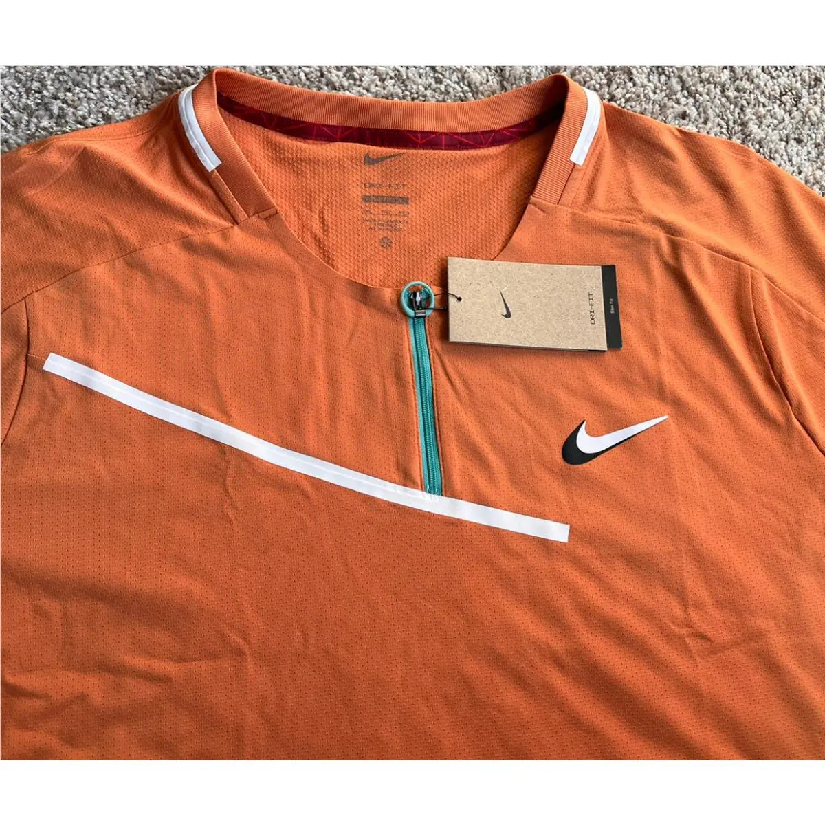 Nike clothing - Nike 1/2 Zip Slam Crew - DD8309808 - Orange (UPC: 0195866000841) 5