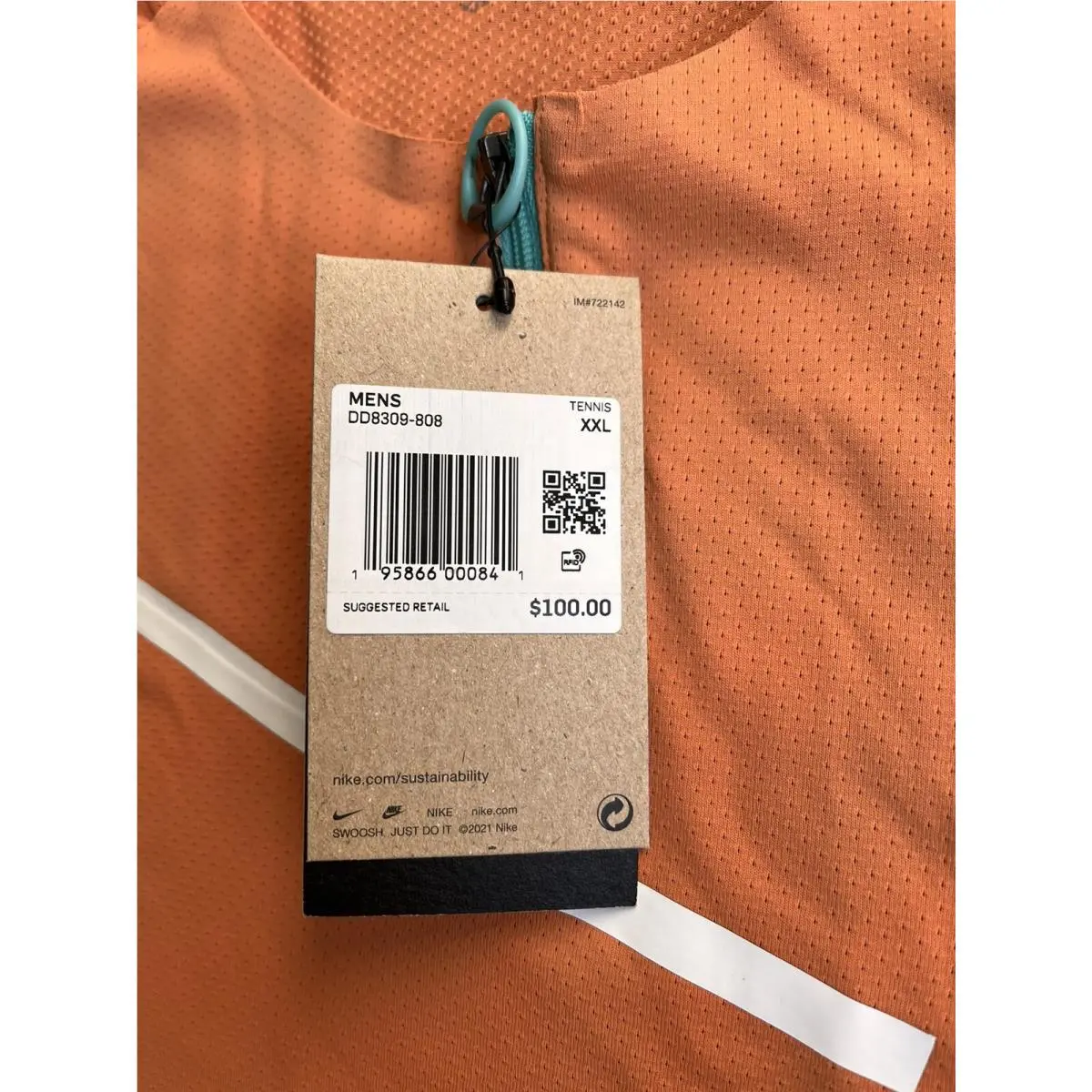 Nike clothing - Nike 1/2 Zip Slam Crew - DD8309808 - Orange (UPC: 0195866000841) 6
