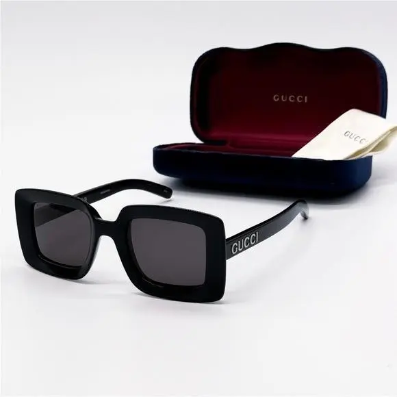 GG1718S 001 Square Black Grey Women Sunglasses  by Gucci