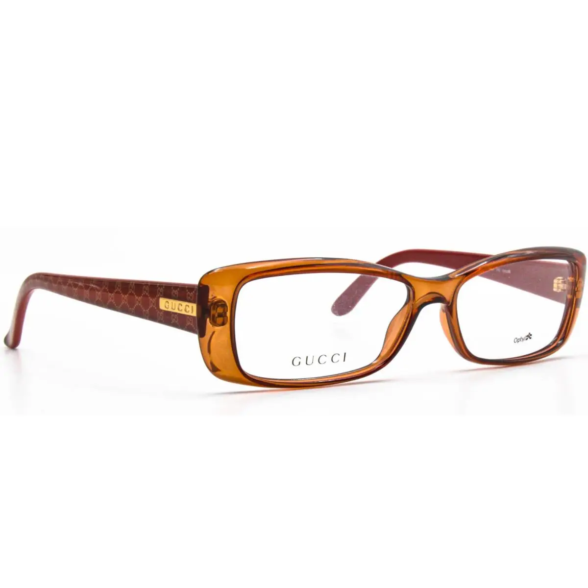 Gucci GG3568 WG6 Brown Red RX Eyeglasses 53-14-140 MM Italy