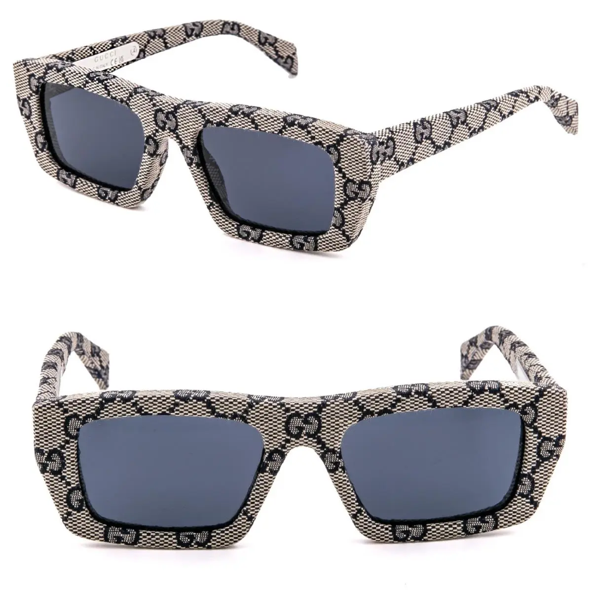 2020 Blue ssima Print Monogram Textile Fabric GG2020S Sunglass 005 by Gucci