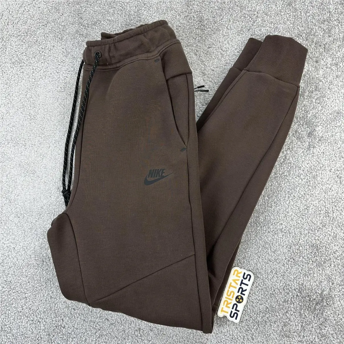 Nike Tech Fleece Pants Mens XS Brown Slim Fit Taper Joggers Athletic HV0959-237