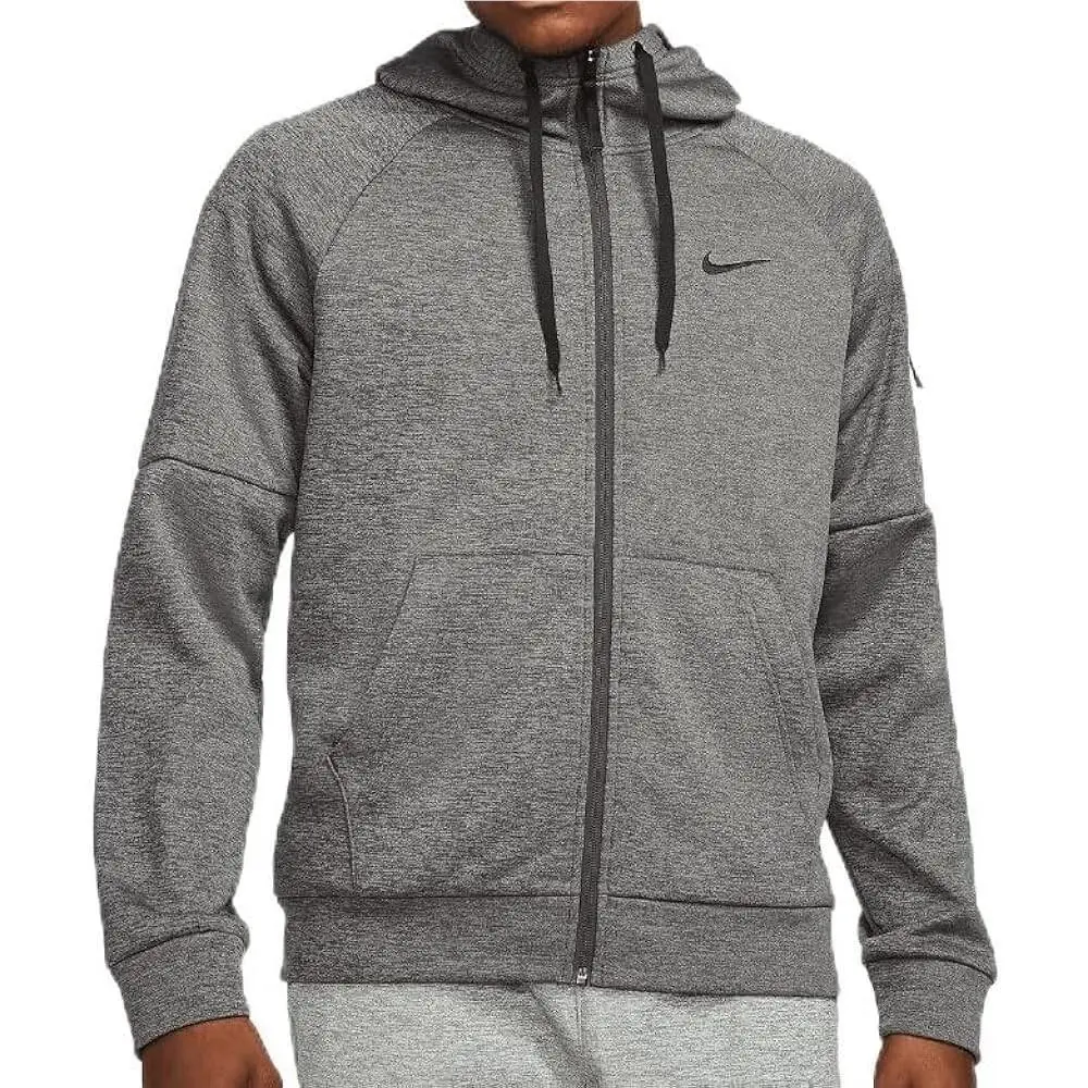 Nike Therma-fit Men`s Full-zip Jacket Charcoal Heather DQ4830-071 Xxl-tall